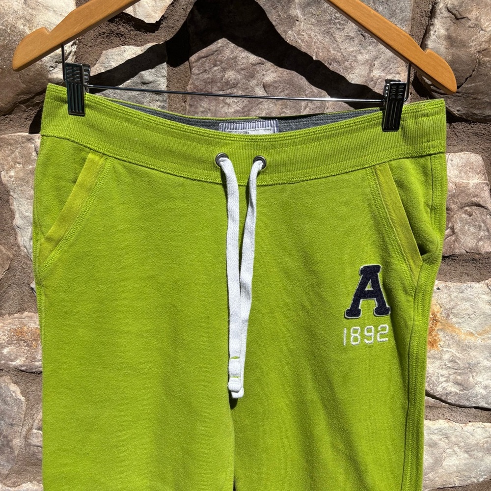 Vintage Abercrombie & Fitch Joggers Green Embroidered Size Medium Y2K - Picture 2 of 6